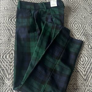 Green and Blue Plaid Pants